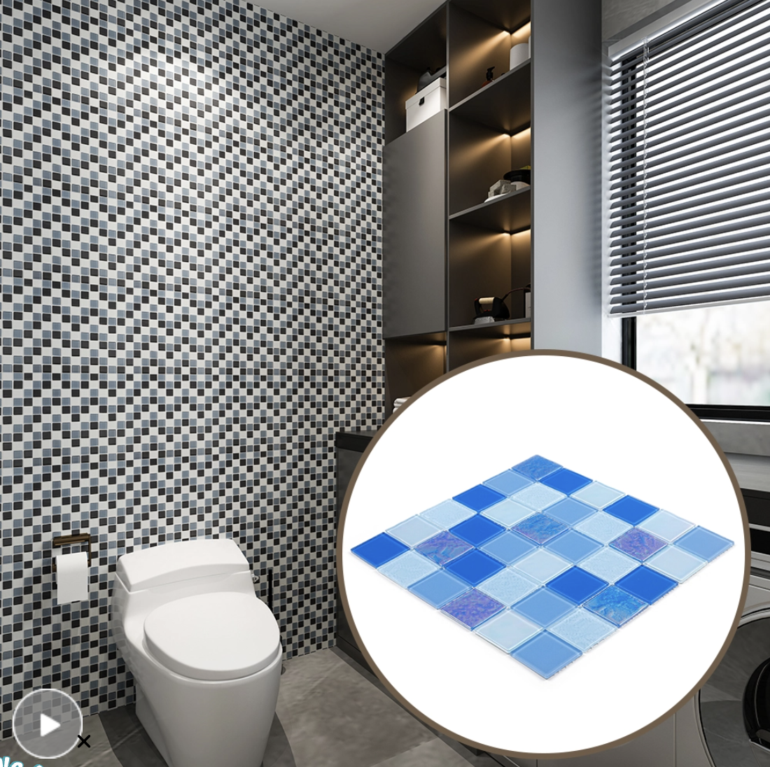 Decorative Glass Mosaic Wall Tiles – Perfect for Bathrooms Kitchens and Living Spaces wpc wall panel installation