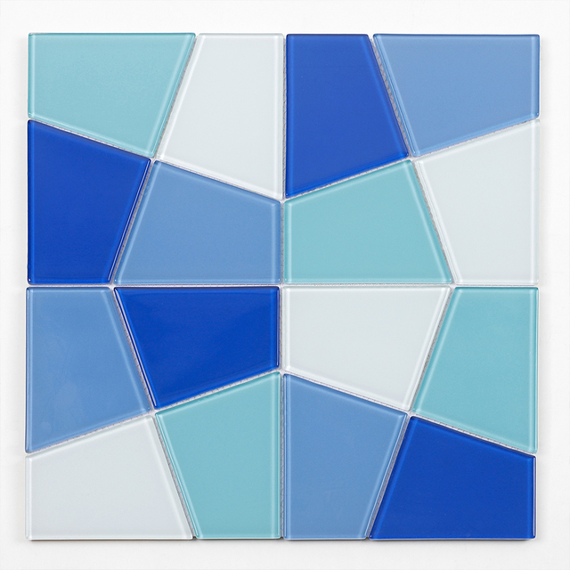 Special Shape Glass Mosaic Waterproof UV Resistant Decorative Glass Mosaic Durable and Unique Artistic Glass Tiles