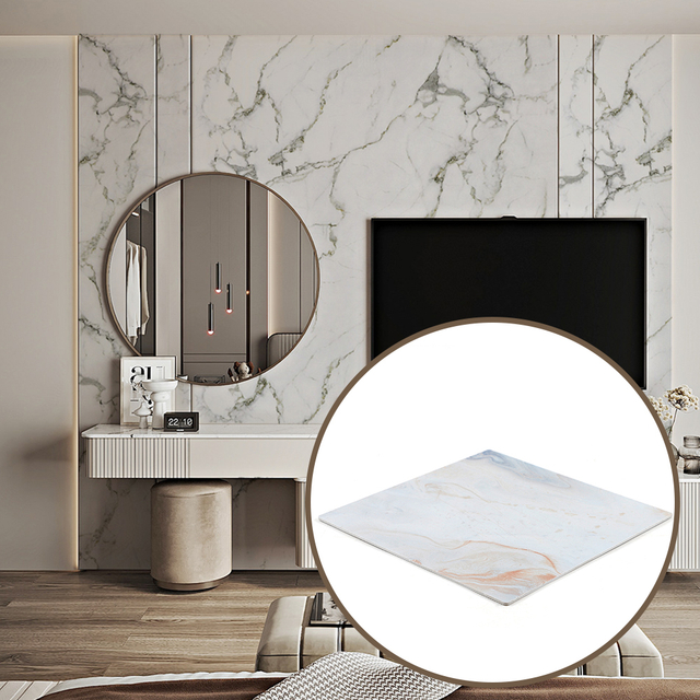 Realistic 3D PVC Marble Wall Sheet – Lightweight, Durable Easy to Maintain 5MM thickness
