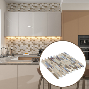Glass-Stone Mixture Mosaic Tiles for Creative and Stylish Interior Wall Designs