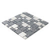 Metal Glass Mixing Mosaic Tiles Modern Decorative Wall Panels Moisture Resistant and Durable