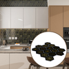Hexagonal Glass Mosaic Tile Modern Decorative Wall and Backsplash Glass Sheets