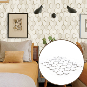Ceramic Mosaic Tiles for Wall and Floor Hexagon Rhombus Shape Durable Easy to Clean