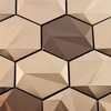Metal Mosaic Tiles Waterproof Rust Resistant Low Maintenance Decorative Wall Panels for Interior Design
