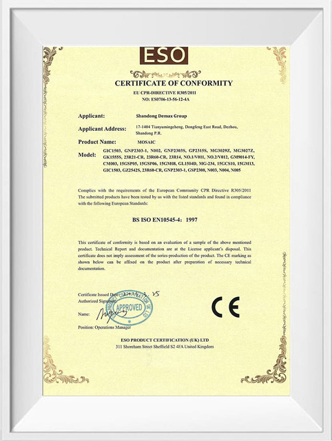 Certifications