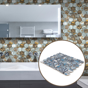 Metal Mosaic Tiles Waterproof Durable Decorative Wall Panels for Modern Interiors