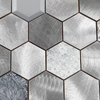 Glass Stone and Metal Mixture Mosaic Tiles for Stylish Durable Eco Friendly Wall Design