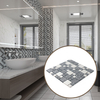 Metal Glass Mixing Mosaic Tiles Modern Decorative Wall Panels Moisture Resistant and Durable
